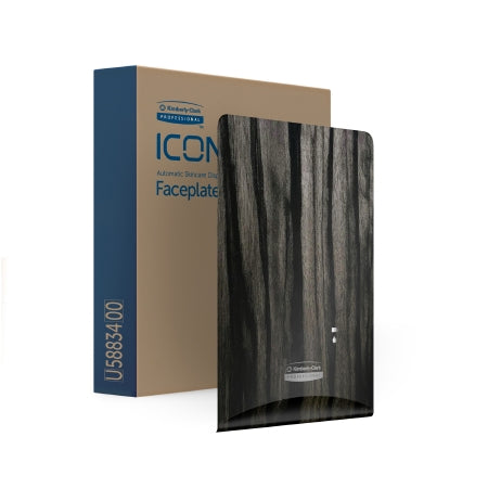 Kimberly-Clark Professional ICON - Soap / Hand Sanitizer Dispenser Faceplate Ebony Woodgrain Design, 1-1/2 X 7 X 10 Inch - 58834