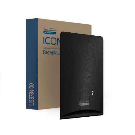 Kimberly-Clark Professional ICON - Soap / Hand Sanitizer Dispenser Faceplate Black Mosaic Design, 1-1/2 X 7 X 10 Inch - 58784