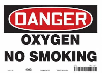 HCL - Floor Sign Danger Danger Oxygen No Smoking - SPL-96184