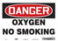 HCL - Floor Sign Danger Danger Oxygen No Smoking - SPL-96184