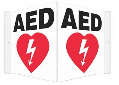 HCL - Wall Sign First Aid AED - Health Care Logistics - SPL-96182