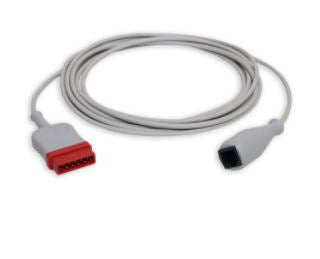 GE - Diagnostic Cable Single, 3.6 m/12 ft. For use with Patient Cable - 2104158-001