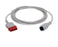 GE - Diagnostic Cable Single, 3.6 m/12 ft. For use with Patient Cable - 2104158-001