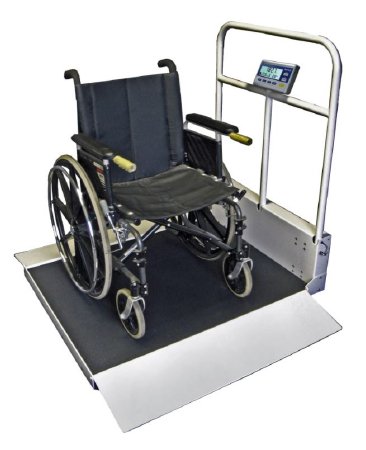 Befour - Wheelchair Scale 1,000 lbs. / 450 kg Capacity Black / Silver Battery Operated - MX490D