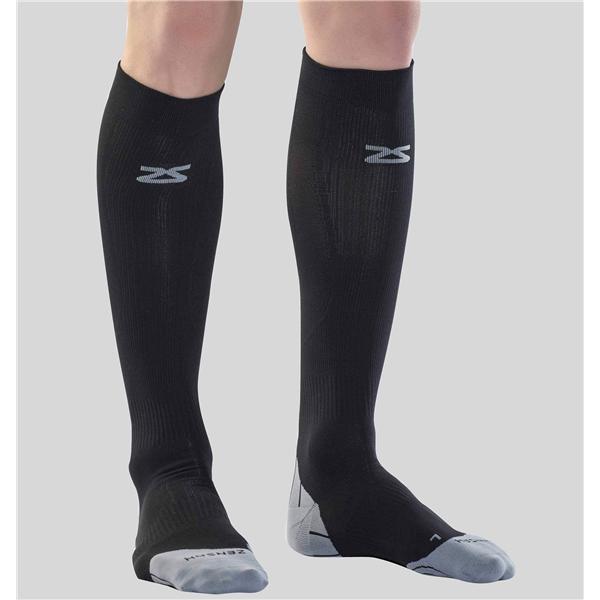 Zensah Socks Compression Tech+ Knee High Closed Toe Large Men Black 1/Pr - 8532-100-05