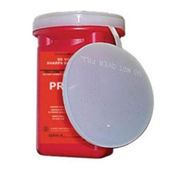 Pro-Tec Container Container Sharps 1Gal 1-Piece/Small Pp Locking Cap Red/Translucent Each, 40 Ea/Ca - 61000-040