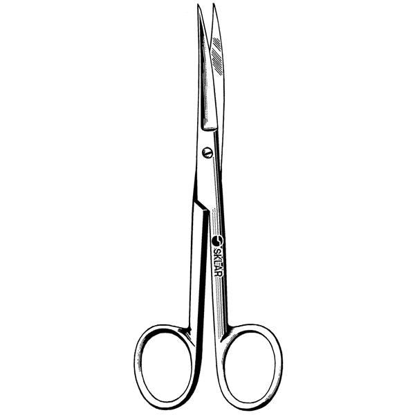 Sklar Instruments Scissors Operating 5-1/2" Sharp/Sharp Smooth Curved Stainless Steel Ea - 13-2055
