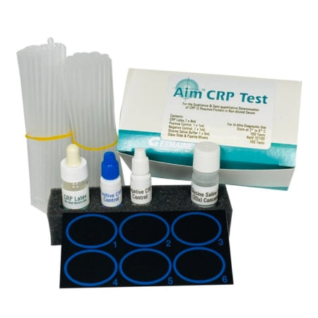 AIM - Rapid Test Kit Aim Latex Agglutination Test C-Reactive Protein (CRP) Serum Sample 100 Tests - 23-111-304