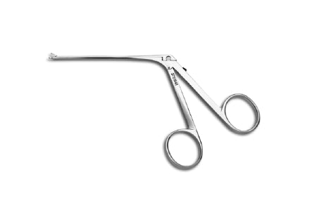Integra ENT - Ear Forceps 3 Inch Length OR Grade German Stainless Steel NonSterile NonLocking Finger Ring Handle Straight Delicate 0.75 X 4.5 mm Cups - Integra Lifesciences - 3721041