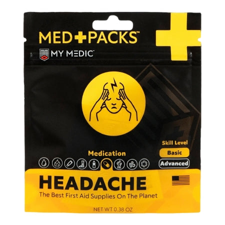 My Medic MED PACKS Headache - First Aid Kit Plastic Pouch - Mymedic - MM-KIT-S-MD-PK-HD-AC-EA
