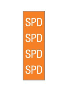 Key Surgical - Pre-Printed Label Multipurpose Label Orange SPD White Patterned 8-1/2 X 11 Inch - T-614-17