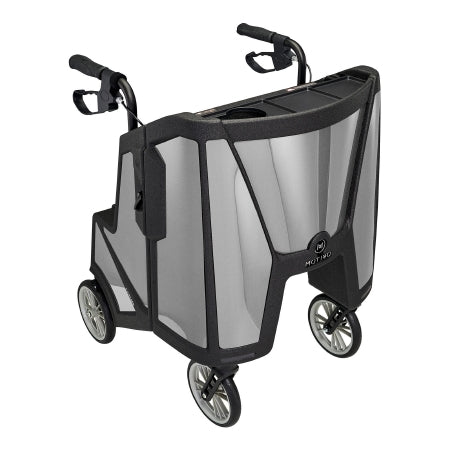 Tour - 4 Wheel Rollator Pure Silver Adjustable Height / Folding Carbon Fiber Frame - 10003TRPS