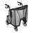 Tour - 4 Wheel Rollator Pure Silver Adjustable Height / Folding Carbon Fiber Frame - 10003TRPS