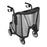 Tour - 4 Wheel Rollator Pure Silver Adjustable Height / Folding Carbon Fiber Frame - Motivo - 10003TRPS