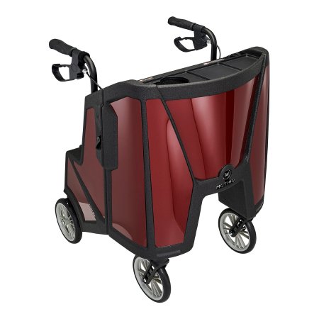 Tour - 4 Wheel Rollator Ruby Red Adjustable Height / Folding Carbon Fiber Frame - Motivo - 10003TRRR