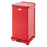 Rubbermaid Can Trash Defenders Steel 6.5Gal Step-On Pedal Flat Lid Red Square Each - FGST12EPLRD