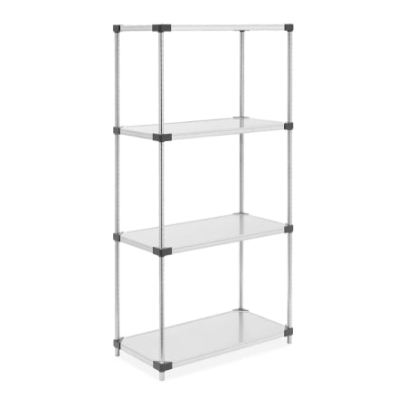 Uline - Steel Shelving ULINE 4 Shelves Floor Standing 72 X 36 Inch Silver - H-7476