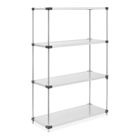 Uline - Steel Shelving ULINE 4 Shelves Floor Standing 72 X 48 Inch Silver - H-7477