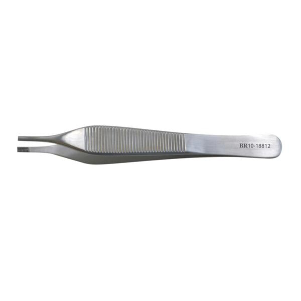 Hermann Medizentechnik Forcep Tissue Adson 4-3/4" Straight 7X7 Side Grasping Teeth Stainless Steel Ea - BR10-18812