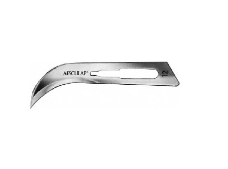 Aesculap - Surgical Blade Carbon Steel No. 12 Sterile Disposable Individually Wrapped - BB512