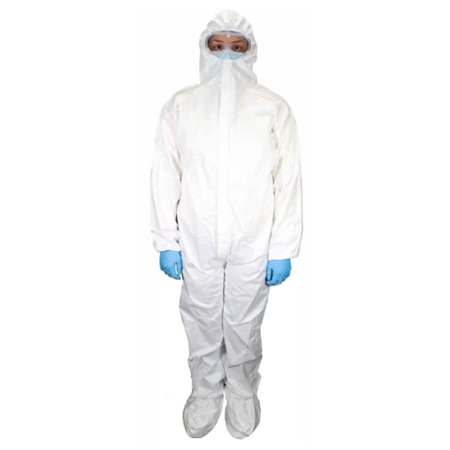 Carter-Health Disposables - Cleanroom Coverall with Hood and Boot Covers Medium White Disposable NonSterile - CH9625MIC-M-BX