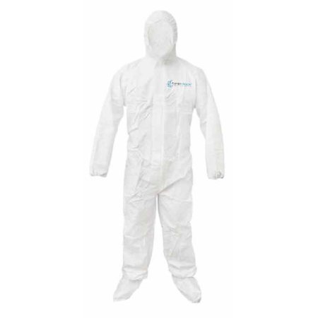 Carter-Health Disposables - Cleanroom Coverall with Hood and Boot Covers Medium White Disposable NonSterile - CH9525SMS-M-BX