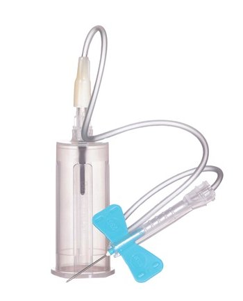 Sol-Care - Blood Collection Needle with Holder 23 Gauge 3/4 Inch Needle Length Safety Needle 12 Inch Tubing Length Sterile - Smiths Medical - 110201030006