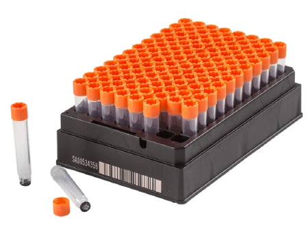 FluidX - Cryogenic Tube Plain 8.7 X 45.7 mm 0.9 mL Orange Screw Cap Polypropylene Tube - Fisher Scientific - NC2073847
