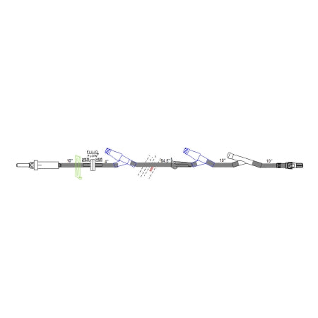 ICU - Primary IV Administration Set 60 Drops / mL Drip Rate 106 Inch Tubing 2 Ports - B9900-122
