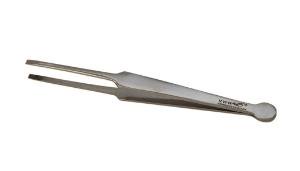 VWR - Dressing Forceps Student 5 Inch Length Stainless Steel NonSterile NonLocking Thumb Handle Straight Blunt Serrated Tips - 89259-940