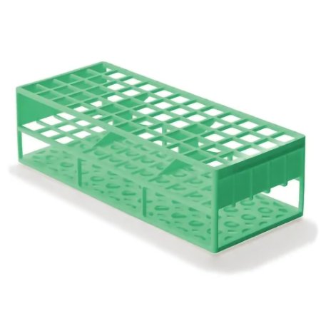 Market Lab - Heavy-Duty Test Tube Rack 60 Place 17 mm Tube Size Green 2-3/4 X 3-7/8 X 9-2/5 Inch - 1882-GN
