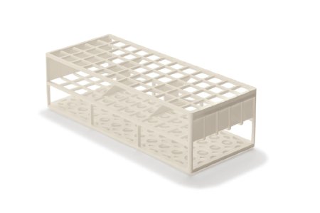 Market Lab - Heavy-Duty Test Tube Rack 60 Place 17 mm Tube Size White 2-3/4 X 3-7/8 X 9-2/5 Inch - 1882-WH
