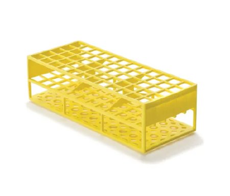 Market Lab - Heavy-Duty Test Tube Rack 60 Place 17 mm Tube Size Yellow 2-3/4 X 3-7/8 X 9-2/5 Inch - 1882-YL