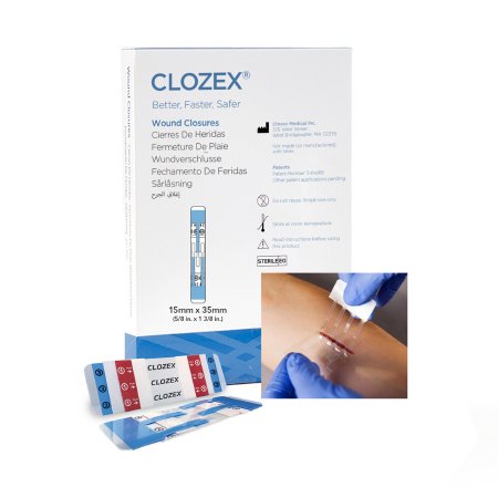 Clozex - Skin Closure Device 5/8 X 1-3/8 Inch Interlaced Closure Strip Clear - Clozex Medical - CL1015S