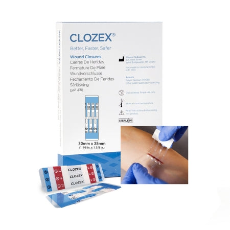 Clozex - Skin Closure Device 1-1/8 X 1-3/8 Inch Interlaced Closure Strip Clear - Clozex Medical - CL1030S