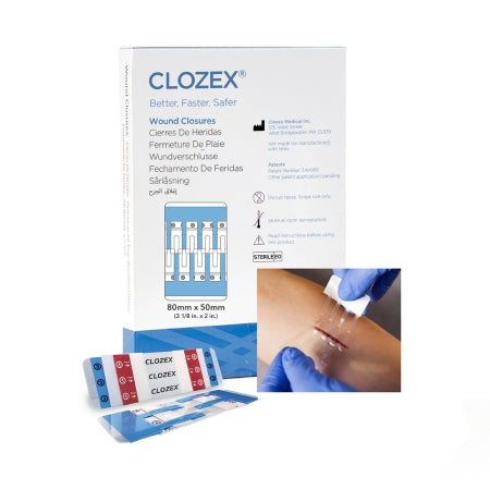 Clozex - Skin Closure Device 3-1/8 X 2 Inch Interlaced Closure Strip Clear - Clozex Medical - CL1080L
