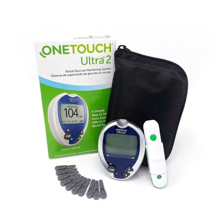 OneTouch Ultra 2 - Blood Glucose Meter Kit 5 Seconds Up to 500 Results No Coding Required - 024046