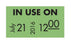 Market Lab - Pre-Printed Label Advisory Label Green Paper In Use On Black Dated 0.43 X 0.78 Inch - 6609
