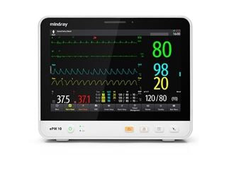 ePM 10 - Patient Monitor Monitoring ECG, NIBP, SpO2, Temperature Battery Operated - Mindray Usa - 121-001875-00