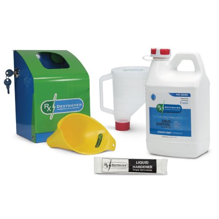 Rx Destroyer Starter Kits - Drug Disposal Starter Kit 8 lbs. Carton Weight - C2R Global Manufacturing - RX64PROLIQLCKBXK
