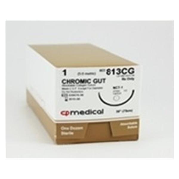 C.P. Medical Suture 1 Chromic Gut Ct-1 Beige 30" Monofilament 12/Bx - 813CG