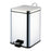 Graham-Field/Everest &Jennings Can Trash Ss 8Gal Step-On Pedal Full-Width Hinge Lid Silver Square Ea - 8360