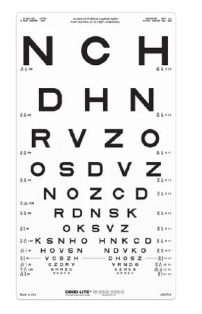 GOOD-LITE - Eye Chart 13 Foot / 4 meter Acuity Test - 800738
