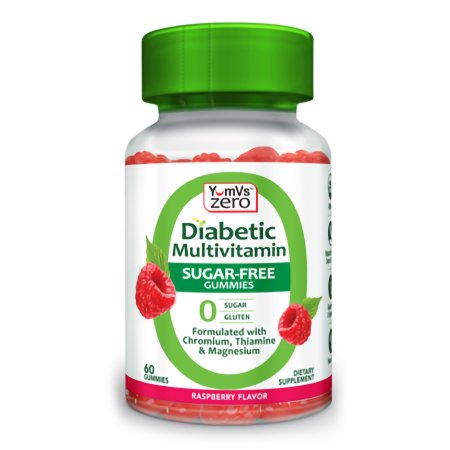 YumV's Zero - Diabetic Multivitamin Supplement Chromium / Thiamine / Magnesium Gummy 60 per Bottle Raspberry Flavor - McKesson - 6001-06-YMV