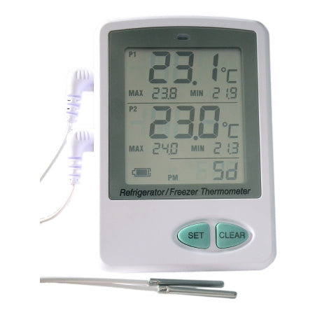 Thermco - Ultra-Low Temperature Data Logger with Alarm Fahrenheit / Celsius -112° to +158°F (-80° to +70°C) 2 Stainless Steel Probes Flip-out Stand Battery Operated - ACCRT8019UL
