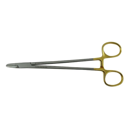 Classic Plus - Needle Holder 8 Inch Length Straight Serrated Tip Finger Ring Handle - 36-2018