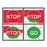 Sharn - Pre-Printed Label Advisory Label Red / Green Stop / Go White Caution - SH19993