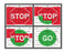 Sharn - Pre-Printed Label Advisory Label Red / Green Stop / Go White Caution - SH19993
