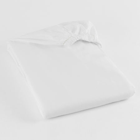Pecale - Bed Sheet Fitted Sheet White Cotton 60% / Polyester 40% Reusable - Standard Textile - 03540100