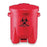 Eagle Group Container Biohazard Eagle Polyethylene 6Gal Step-On Pedal Lid Red/Black Round Ea - 4RF67
